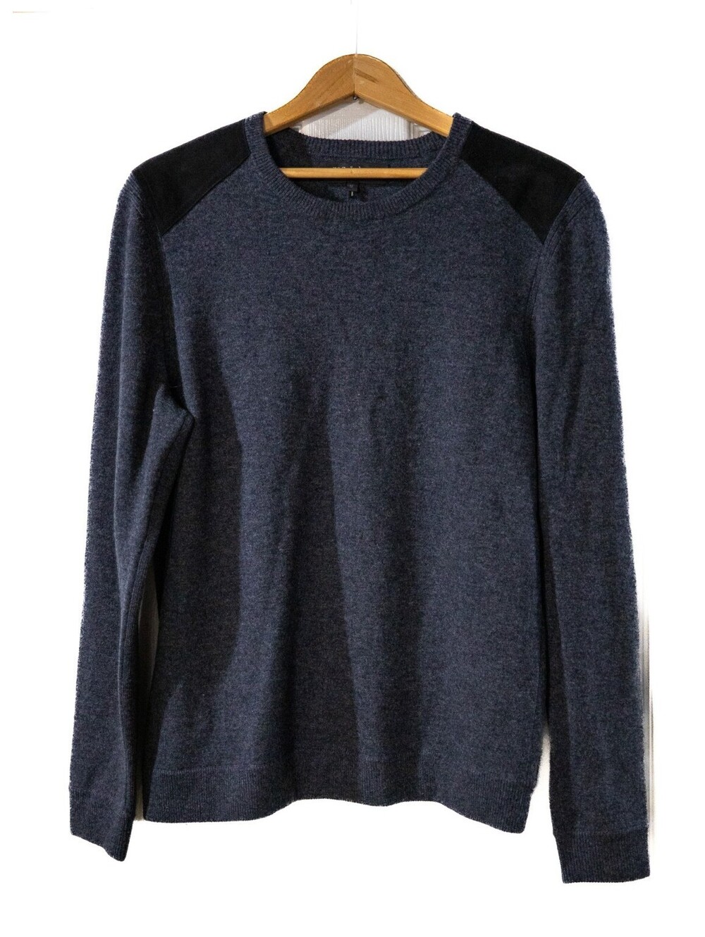 rag & bone 100% Wool Sweater with Shoulder Panels Classic Vintage - Men's M